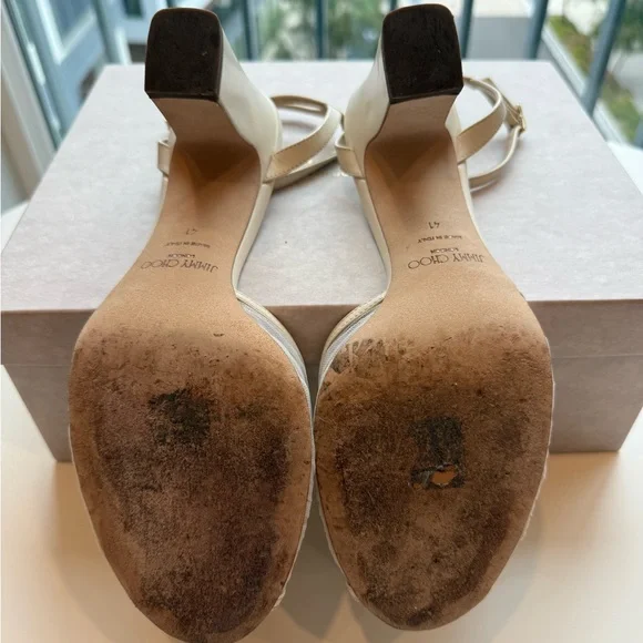 Jimmy Choo Sacaria 85mm Tulle Sandals Size 41 - Picture 6 of 7